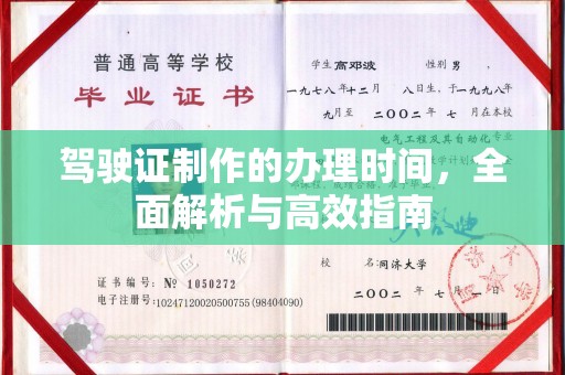 保税港区驾驶证制作的办理时间，全面解析与高效指南